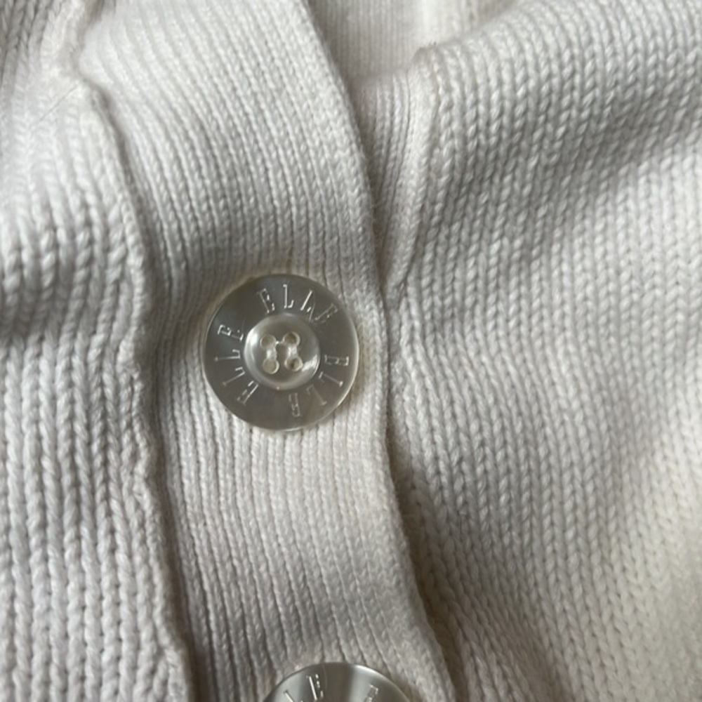 Elle cute off white knit racer back button down vest - Picture 8 of 8